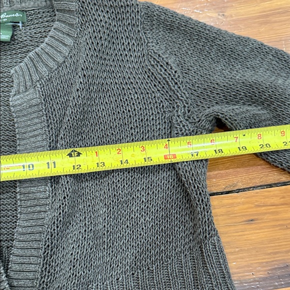 Eddie Bauer Forest Green Knit Cardigan Size Large - Picture 5 of 10